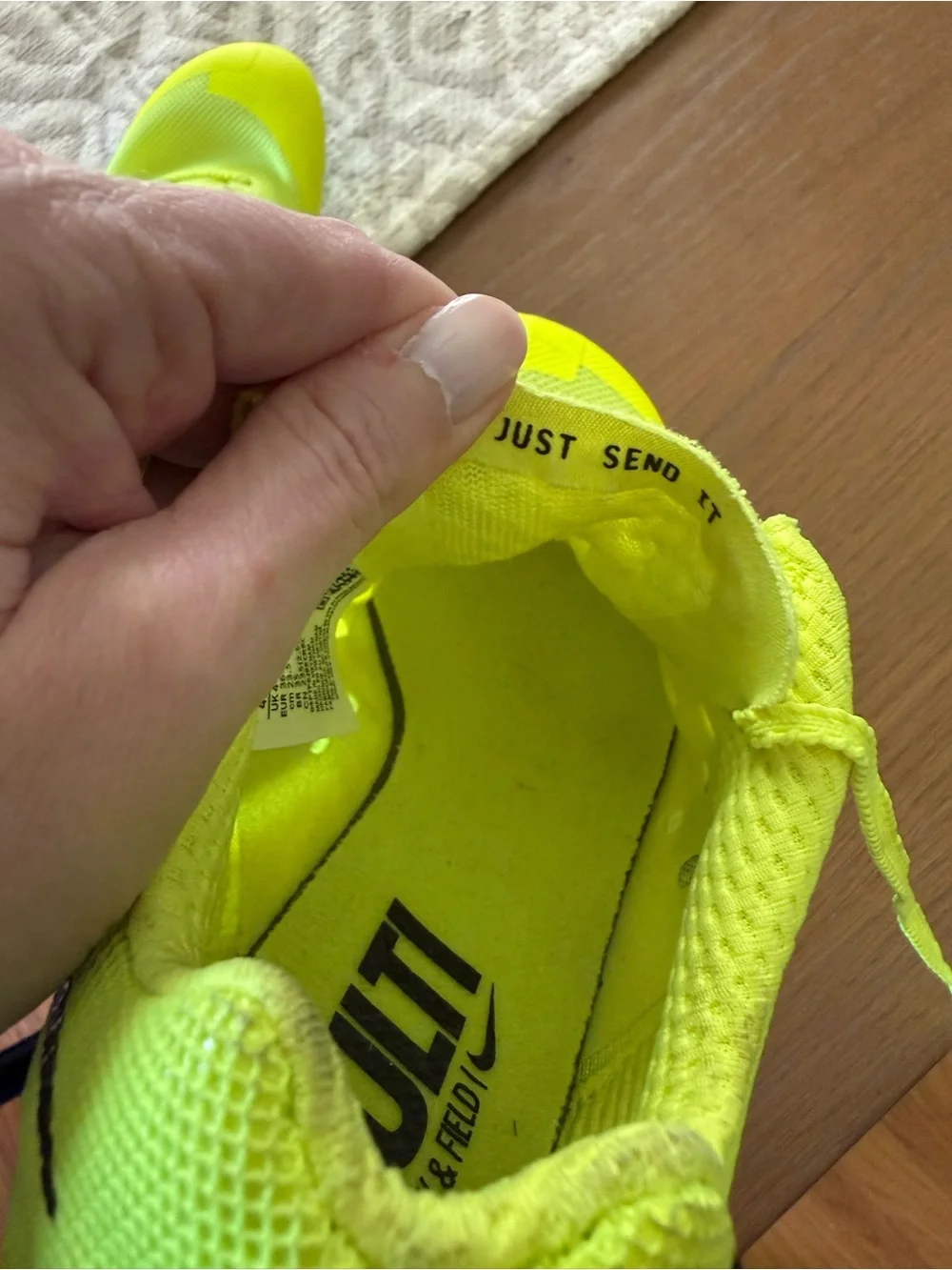 Nike Multi Spikes Bright Yellow Track/Training Shoes with Black Logo